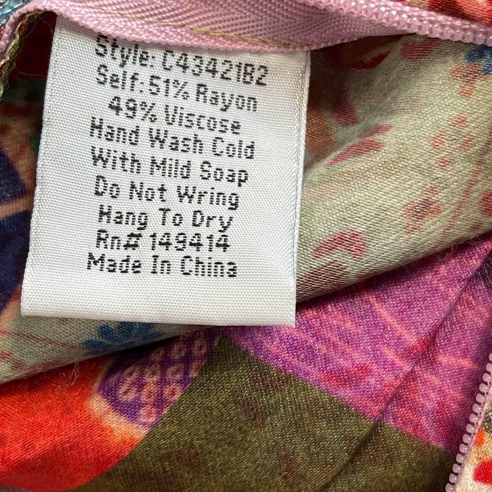 Johnny Was Colorful Patchwork Open Front Jacket. - image 7